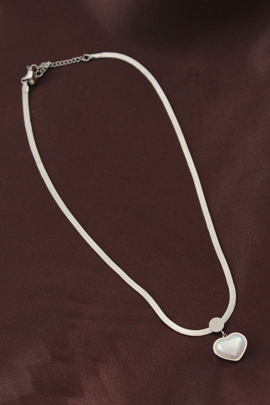 BKO6207 - 316L Çelik İtalyan Zincir Kalp Kolye