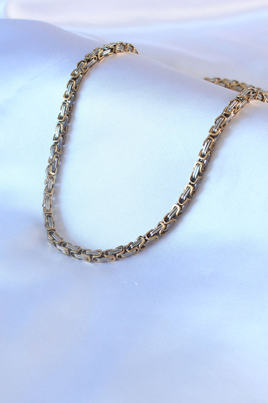 ERK1321 - 316L Çelik Mix Renk Kral Zincir Model Erkek Kolye