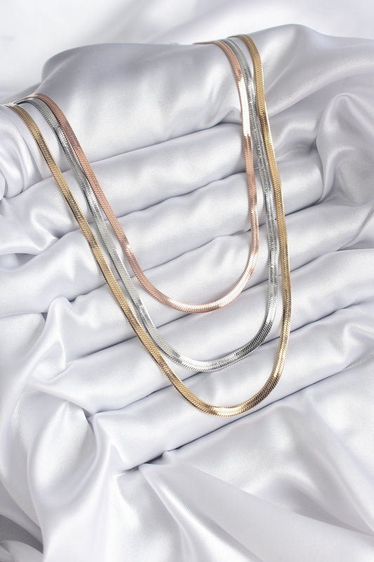 BKO8208 - 316L Çelik Mix Renk İtalyan Zincir Model Kadın Kolye