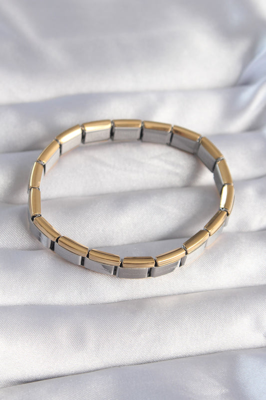 BB6111 - 316L Çelik Çift Renk Yazılı Nomination Bileklik