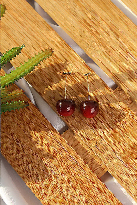 BKP6727 - Gold Renk Kiraz Model Kadın Küpe