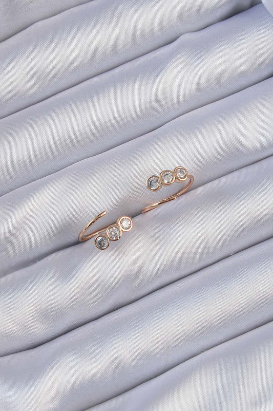 BKP9430 - Xuping Rose Renk Zirkon Taşlı Su Yolu Küpe