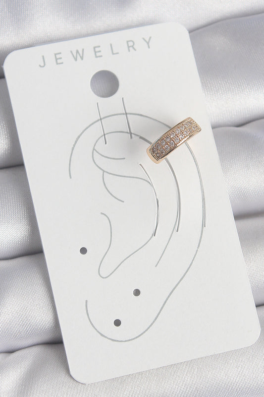 BKP10577 - Pirinç Gold Renk Zirkon Taşlı Kadın Kıkırdak Küpe