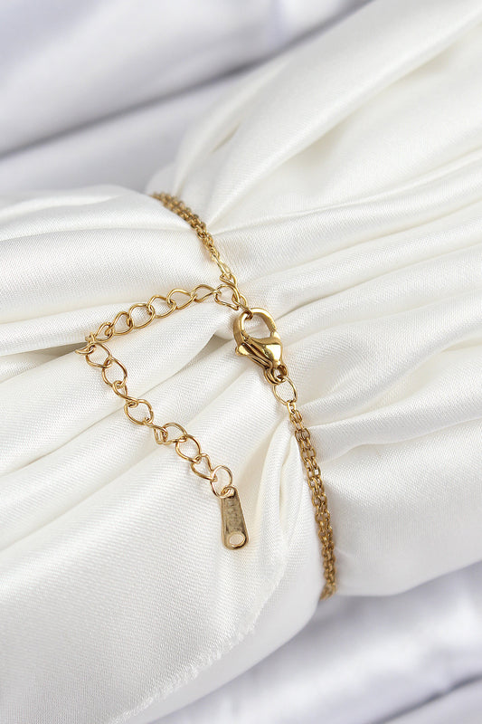 BB7234 - 316L Çelik Zincir Mineli Sanatsal Portre Zirkon Taşlı Gezegen Model Gold Renk Kadın Bileklik