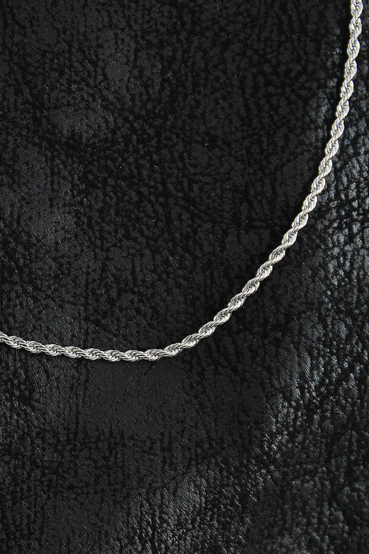 ERK1387 - 316L Çelik Halat Zincir Model Gümüş Renk Erkek Kolye