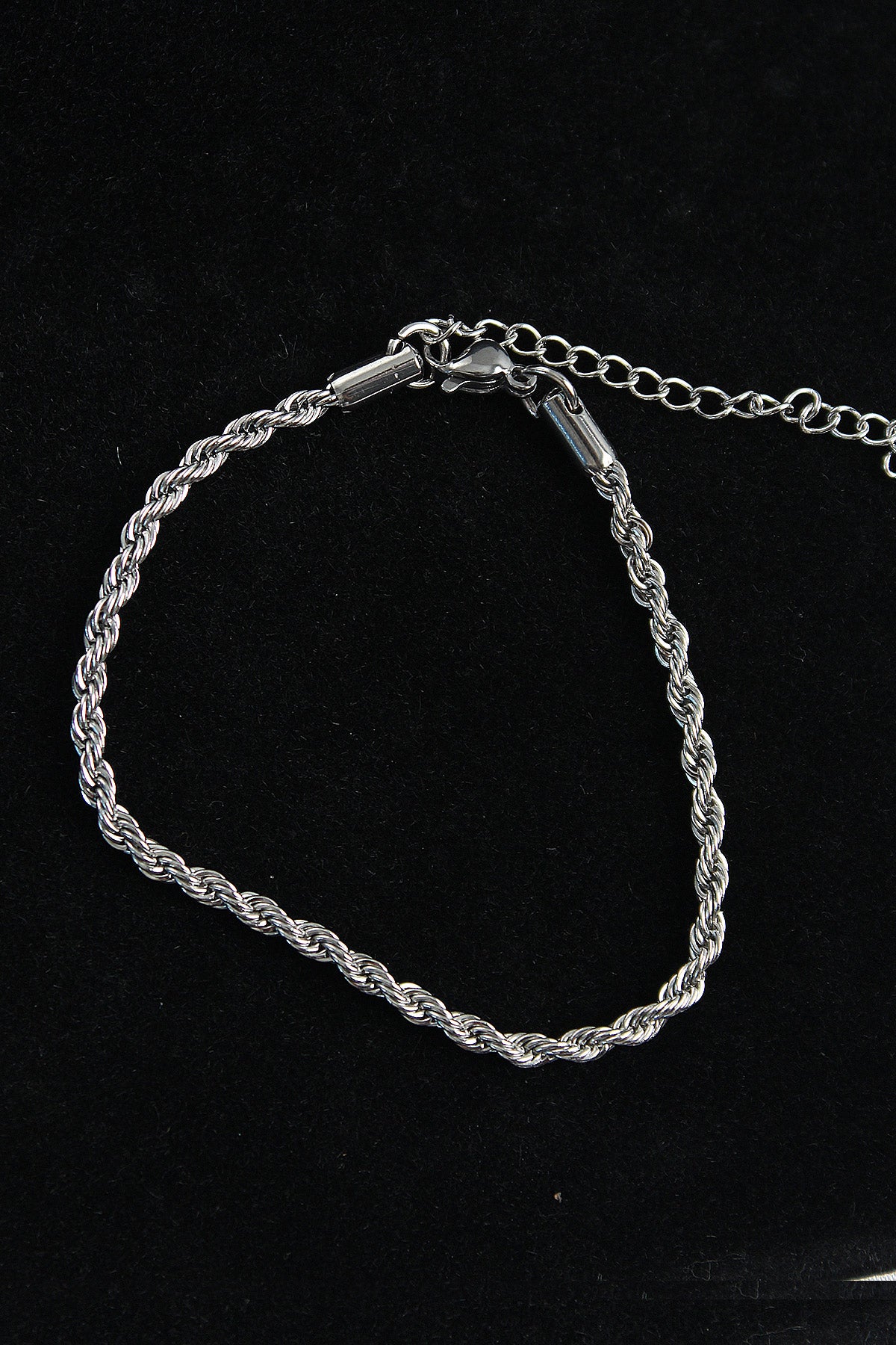 EB3742 - 316L Çelik Halat Model Gümüş Renk Erkek Bileklik