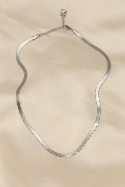 316L Çelik Silver Renk 45 cm İtalyan Zincir Model Kadın Kolye - BKO5903