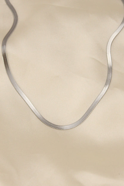 316L Çelik Silver Renk 45 cm İtalyan Zincir Model Kadın Kolye - BKO5903