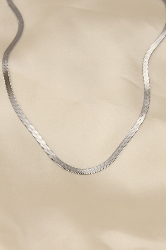316L Çelik Silver Renk 45 cm İtalyan Zincir Model Kadın Kolye - BKO5903