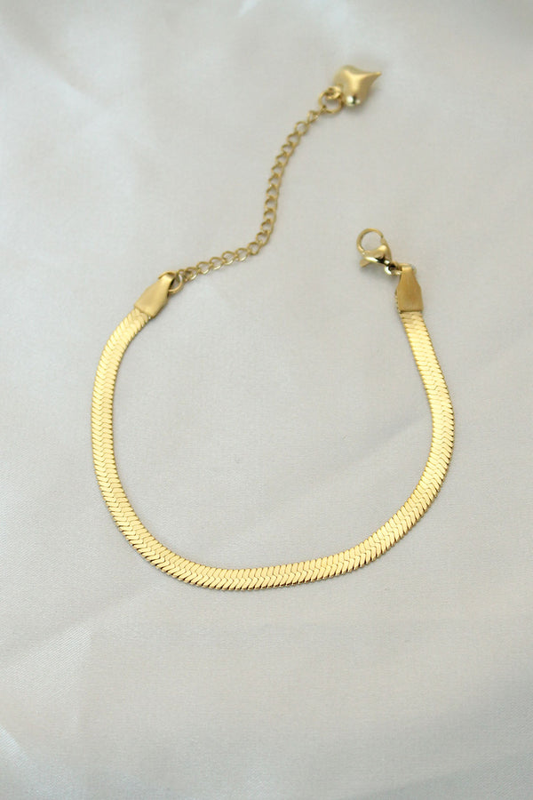 BB4103 - 316L Çelik Gold Renk İtalyan Zincirli Bileklik