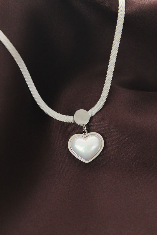 BKO6207 - 316L Çelik İtalyan Zincir Kalp Kolye