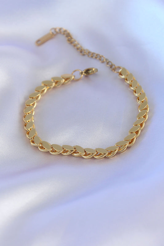 BB5305 - 316L Çelik Arpa Gold Renk Kadın Bileklik