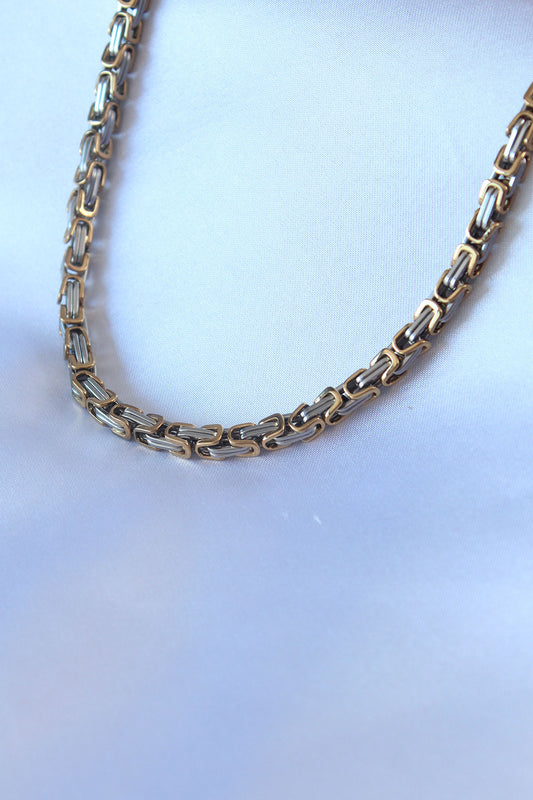 ERK1321 - 316L Çelik Mix Renk Kral Zincir Model Erkek Kolye