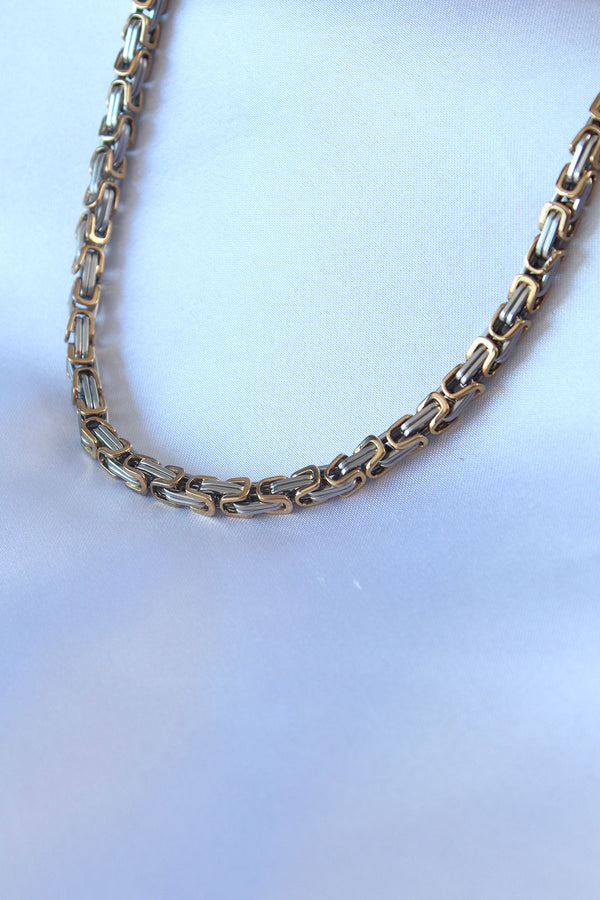 ERK1321 - 316L Çelik Mix Renk Kral Zincir Model Erkek Kolye