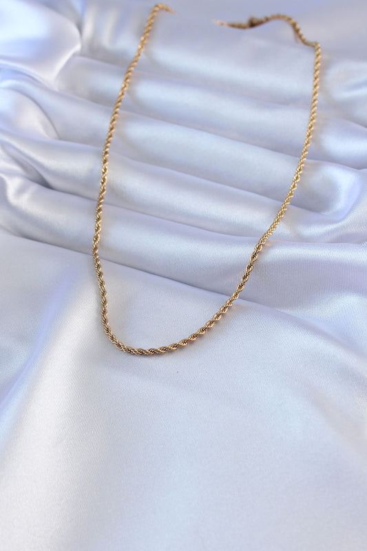 BKO7586 - 316L Çelik Gold Renk Burgu Model 45 cm Kadın Kolye