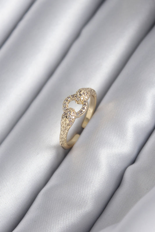 BYK2923 - Pirinç Gold Renk Zirkon Taşlı Yılan Model Kadın Yüzük