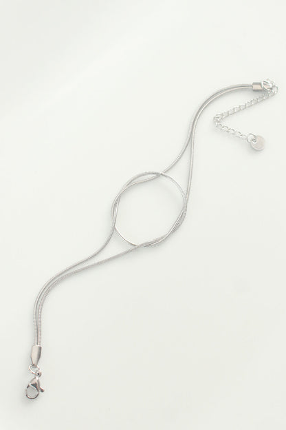 BB6043 - 316L Çelik Gümüş Renk Düğüm Model Bileklik