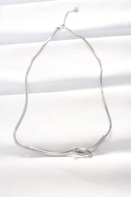 316L Çelik Silver Renk Kolye - BKO8528