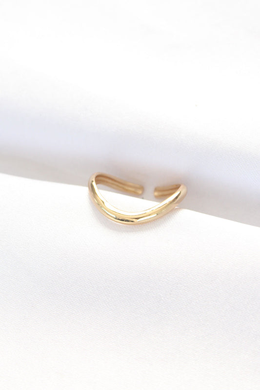 BYK3101 - Yassı Gold Renk Ayarlanabilir Yüzük