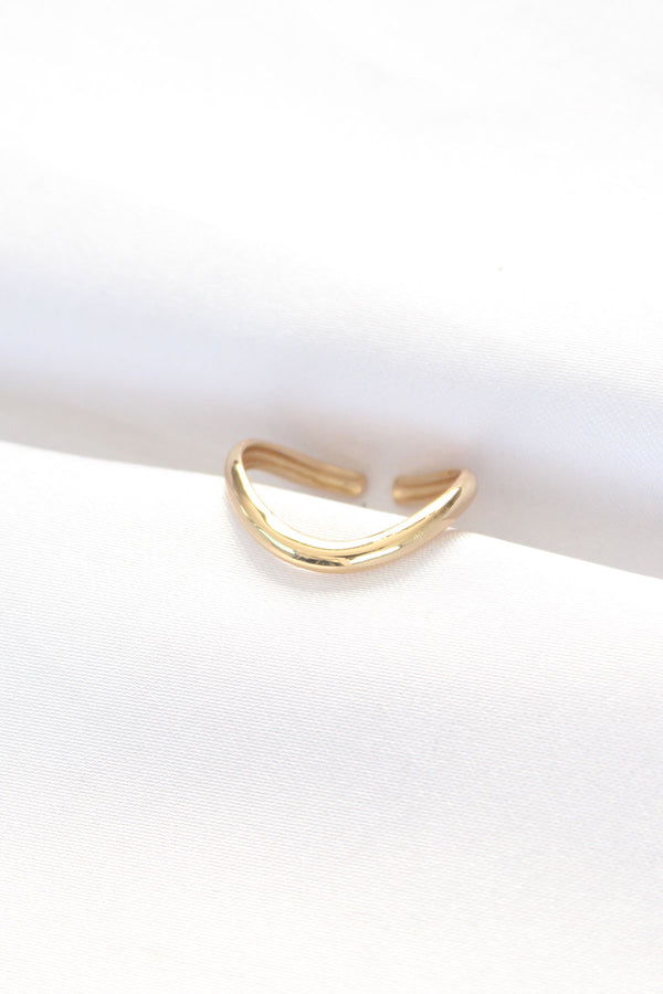 BYK3101 - Yassı Gold Renk Ayarlanabilir Yüzük