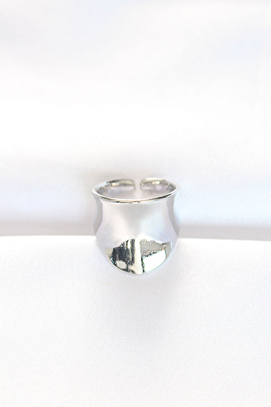 BYK3114 - Silver Renk Ayarlanabilir Kavisli Ayna Yüzük