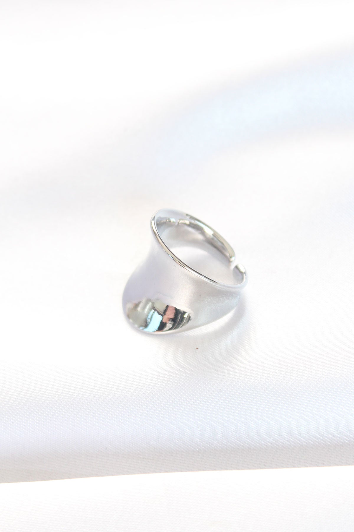 BYK3114 - Silver Renk Ayarlanabilir Kavisli Ayna Yüzük