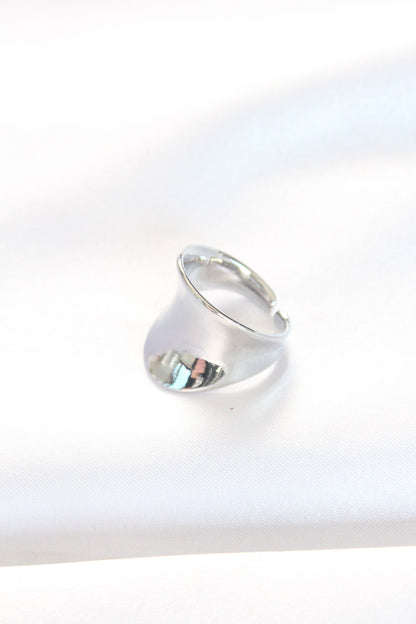 BYK3114 - Silver Renk Ayarlanabilir Kavisli Ayna Yüzük