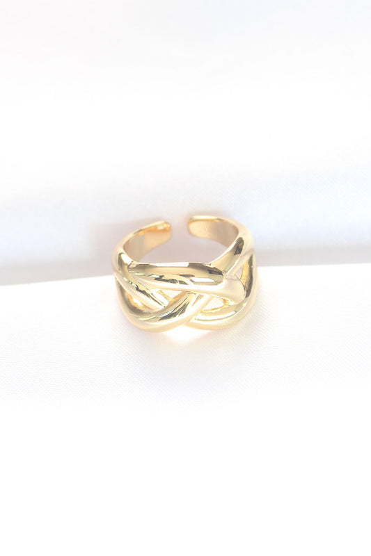 BYK3126 - Düğüm Model Gold Renk Ayarlanabilir Yüzük