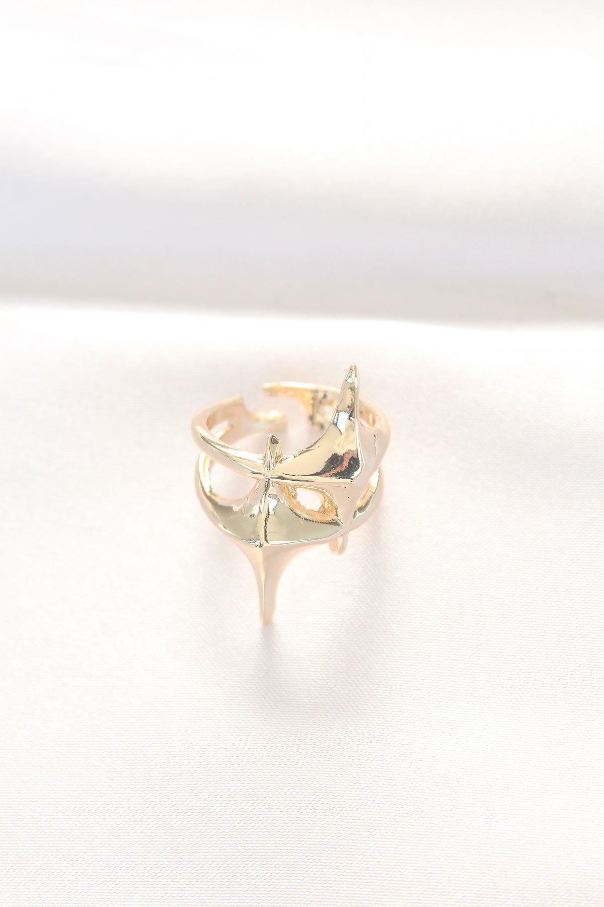 Yıldız Model Gold Renk Ayarlanabilir Yüzük - BYK3144