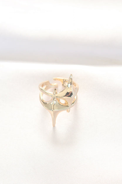 Yıldız Model Gold Renk Ayarlanabilir Yüzük - BYK3144