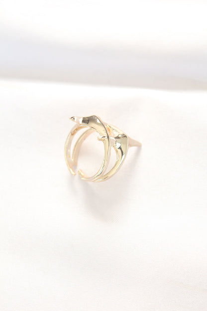Yıldız Model Gold Renk Ayarlanabilir Yüzük - BYK3144