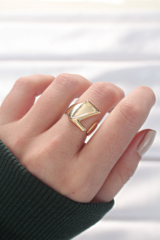 BYK3153 - Z Harfli Altın Renk Ayarlanabilir Yüzük