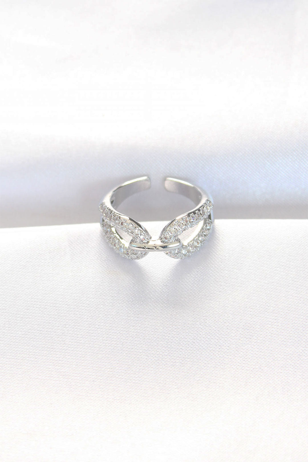 BYK3108 - Zirkon Taşlı Silver Renk Ayarlanabilir Yüzük