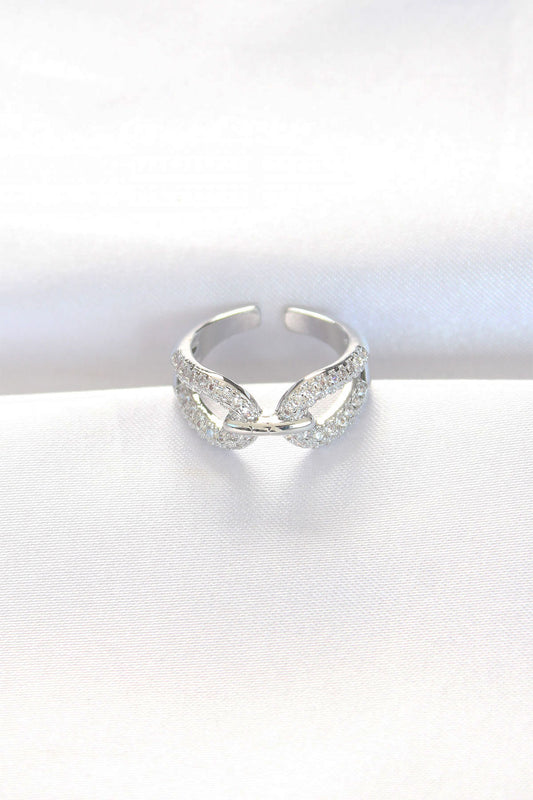 BYK3108 - Zirkon Taşlı Silver Renk Ayarlanabilir Yüzük