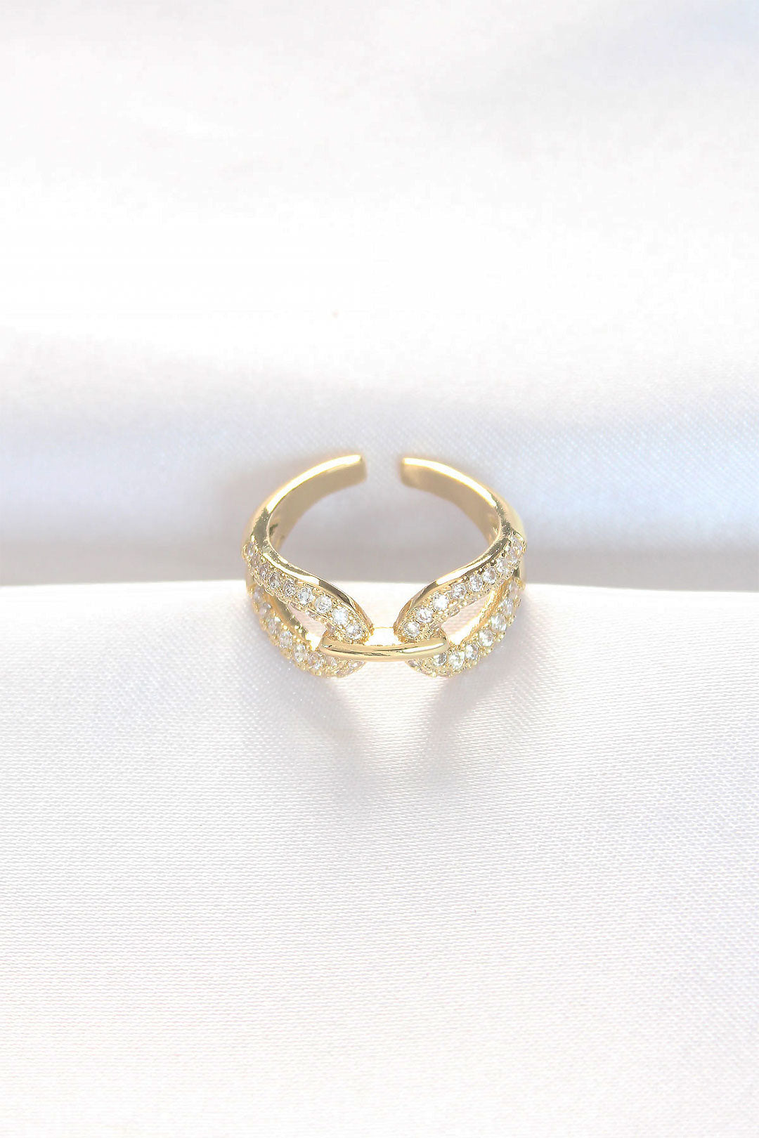 BYK3109 - Zirkon Taşlı Gold Renk Ayarlanabilir Yüzük