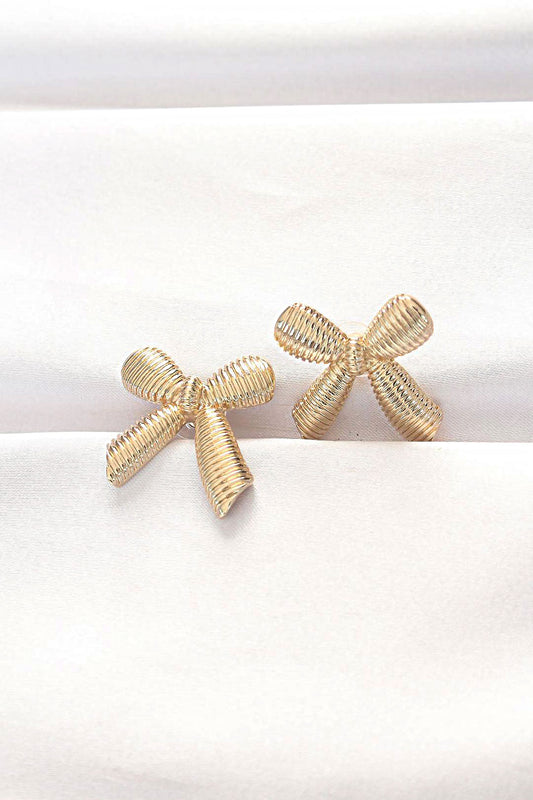 BKP8881 - Pirinç Gold Renk Fiyonk Küpe