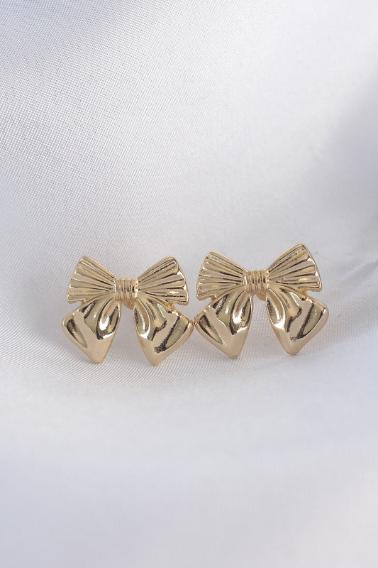 BKP8942 - Pirinç Gold Renk Fiyonk Küpe