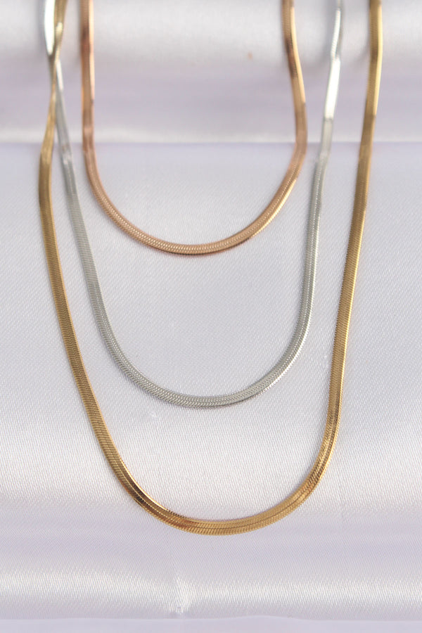 BKO8641 - 316L Çelik 3 Renkli İtalyan Zincir Çoklu Kolye