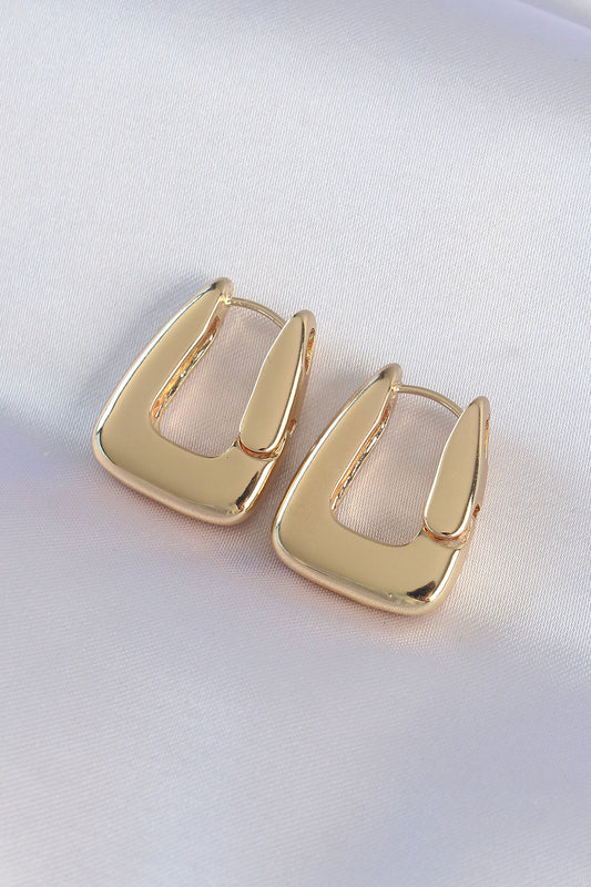 BKP8978 - Pirinç Gold Renk Kalın Küpe