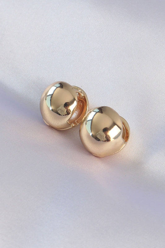 BKP8984 - Pirinç Gold Renk İçi Boş Minimal Topçuk Küpe