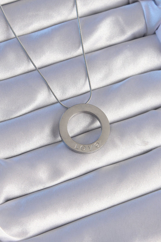 BKO8884 - 316L Çelik Gümüş Renk Zirkon Taşlı Model Kolye