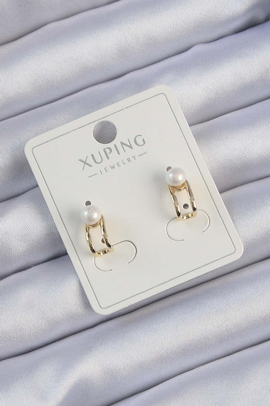 Xuping Gold Renk İnci Taşlı Halka Küpe - BKP9386