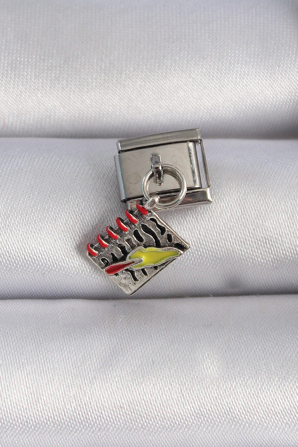 BC1055 - 316L Çelik Gümüş Renk Sallantı Defter Figür Nomination Charm