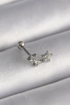 PR1245 - 316L Çelik Gümüş Renk Zirkon Taşlı Yıldız Tragus Piercing