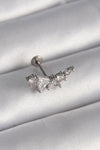 PR1337 - 316L Çelik Gümüş Renk Zirkon Taşlı Tragus Piercing