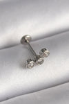 PR1349 - 316L Çelik Gümüş Renk Zirkon Taşlı Tragus Piercing
