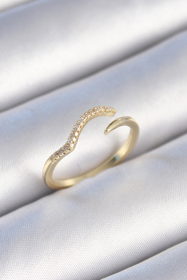 BYK3450 - Pirinç Gold Renk Zirkon Taşlı Kadın Yüzük