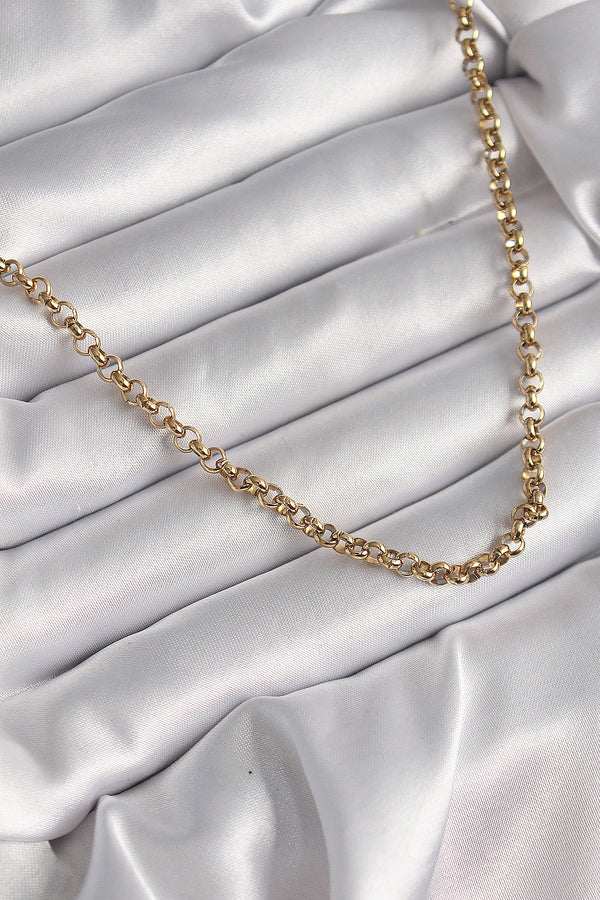 BKO9665 - 316L Çelik Gold Renk Kadın Kolye