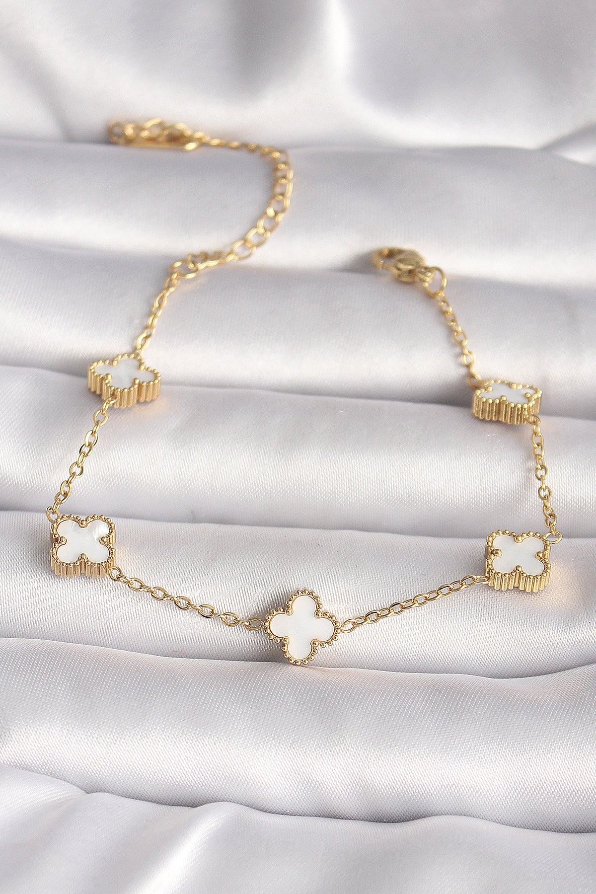 BB6640 - 316L Çelik Gold Renk Baby Boy Yonca Model Kadın Bileklik