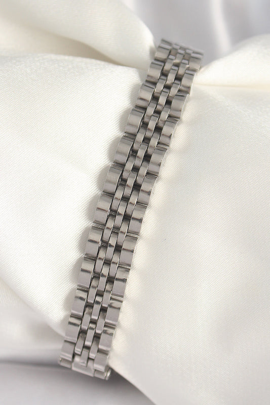 EB3721 - 316L Çelik Gümüş Renk Zincir Model Erkek Bileklik